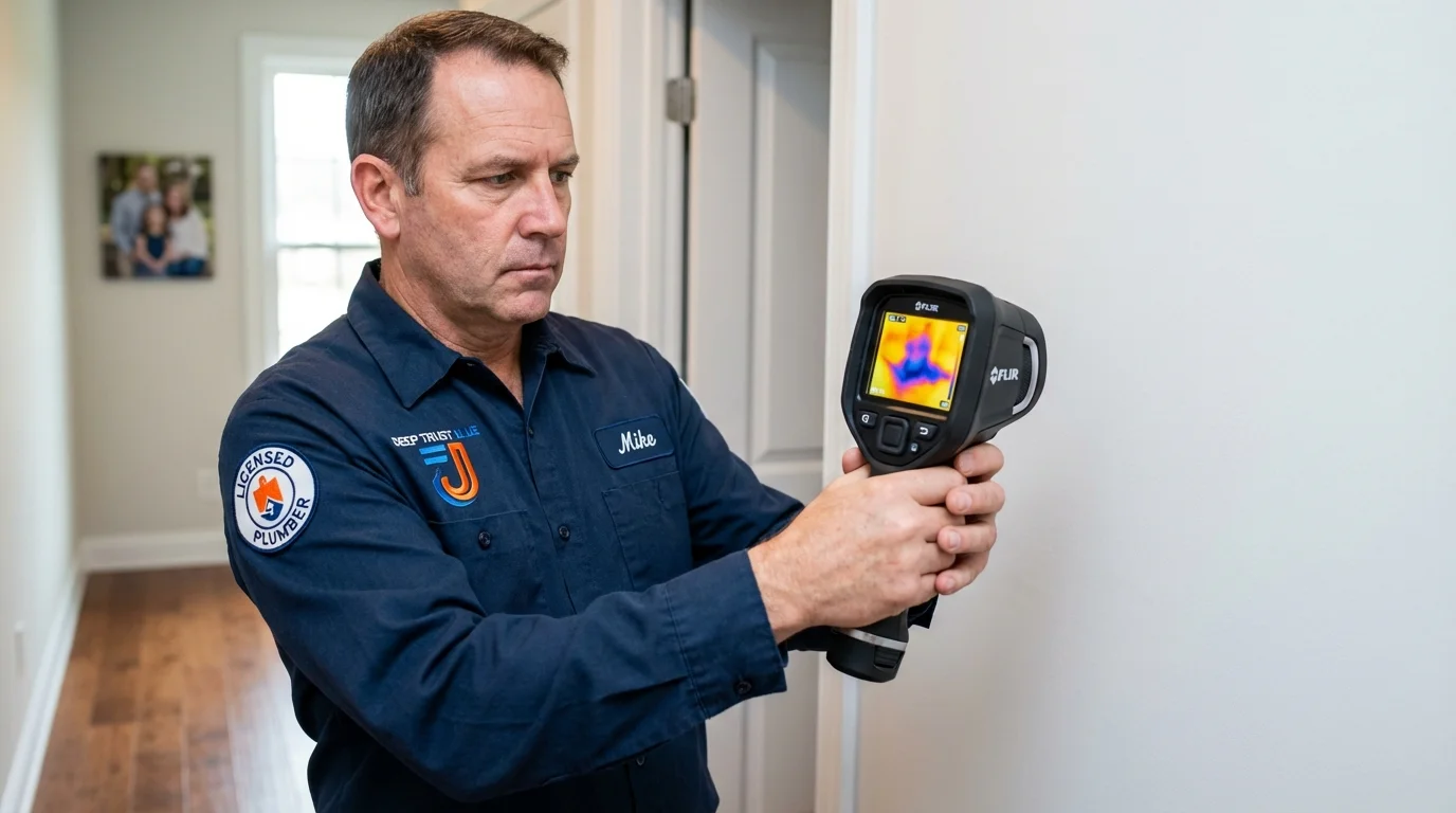 Thermal imaging leak detection by Johns Plumbing LLC in Fort Bragg